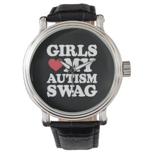 Reloj De Pulsera Chicas Aman Mi Swagger de Autismo Divertido Concie