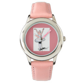 Reloj De Pulsera Chicas Ballet Regalo de Baile Rosa Ballerina Niños