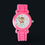 Reloj De Pulsera Chicas cortan a los niños de los tigres de la jung<br><div class="desc">Este lindo reloj de niños presenta un hermoso ilustracion de tigre de jungla,  números claros y un lugar para que agregues el nombre de tu chica con un divertido y minimalista tipo de letra. ¡El regalo perfecto para cualquier amante de los animales!</div>