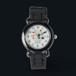 Reloj De Pulsera Chicas cortan animales de bosque de Woodland Fox y<br><div class="desc">Este bonito reloj moderno para niños cuenta con acuarelas británicas, animales de la selva silvestre, entre ellos un zorro, un batidor, una ardilla, liebre y vegetación, y puede ser personalizado con el nombre de sus chicas. Con números claros y fácilmente legibles, este 'primer' reloj es genial para niños o niños...</div>