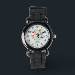 Reloj De Pulsera Chicas cortan animales de bosque de Woodland Fox y<br><div class="desc">Este bonito reloj moderno para niños cuenta con acuarelas británicas, animales de la selva silvestre, entre ellos un zorro, un batidor, una ardilla, liebre y vegetación, y puede ser personalizado con el nombre de sus chicas. Con números claros y fácilmente legibles, este 'primer' reloj es genial para niños o niños...</div>