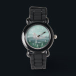 Reloj De Pulsera Chicas cortan azul bajo el sello marino oceánico<br><div class="desc">Este bonito diseño de relojes infantiles incluye un ilustracion de focas oceánicas con peces, algas y un fondo de olas azules. También hay espacio en el reloj para añadirte personalización: un nombre en tipografía caprichosa. El regalo perfecto bajo el mar para cualquier niño o aficionado al océano, ideal para el...</div>