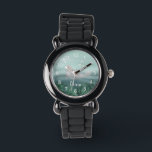 Reloj De Pulsera Chicas cortan azul bajo el sello marino oceánico<br><div class="desc">Este bonito diseño de relojes infantiles incluye un ilustracion de focas oceánicas con peces, algas y un fondo de olas azules. También hay espacio en el reloj para añadirte personalización: un nombre en tipografía caprichosa. El regalo perfecto bajo el mar para cualquier niño o aficionado al océano, ideal para el...</div>