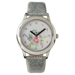 Reloj De Pulsera Chicas cortan flores botánicas de primavera y nomb