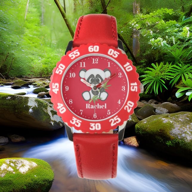 Reloj De Pulsera Chicas cortos panda oso agregar nombre (Subido por el creador)