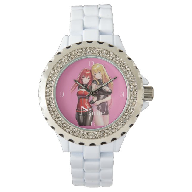 Reloj De Pulsera Chicas Cuadros Anime Thunder_Cove (Anverso)