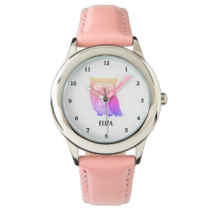 Reloj De Pulsera Chicas Cute Lechuza Rosa Animales De Pájaro Niños