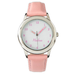 Reloj De Pulsera Chicas Cute Moderno Estilo Rosa Con Nombres Person
