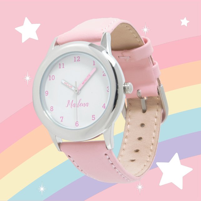 Reloj De Pulsera Chicas Cute Moderno Estilo Rosa Con Nombres Person (Subido por el creador)