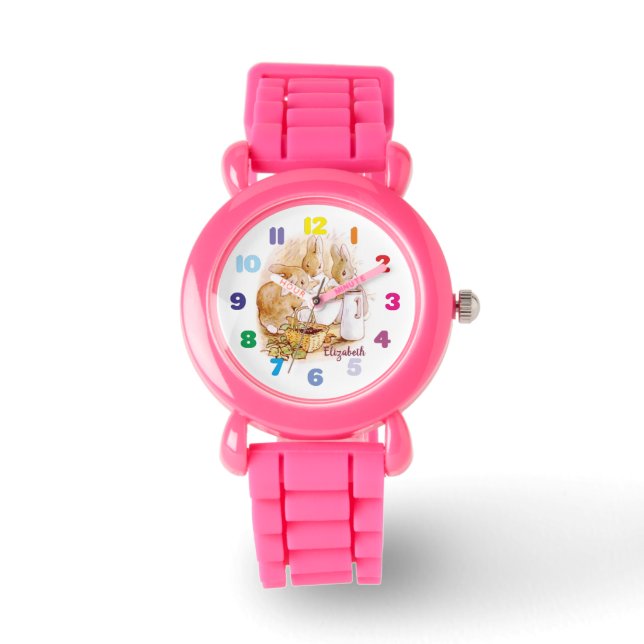 Reloj De Pulsera Chicas de Beatrix Potter Rabbits personalizados (Anverso)