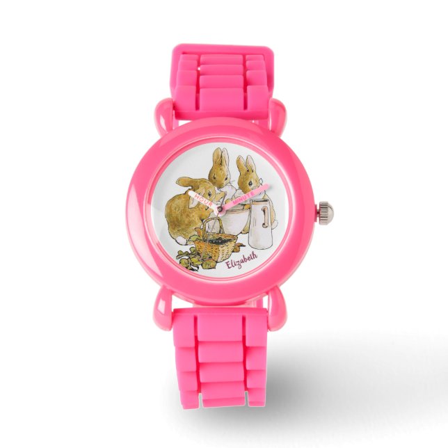 Reloj De Pulsera Chicas de Beatrix Potter Rabbits personalizados (Anverso)