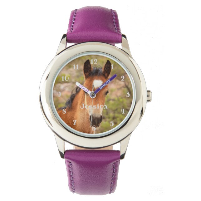 Reloj De Pulsera Chicas de Caballos Bebés (Anverso)