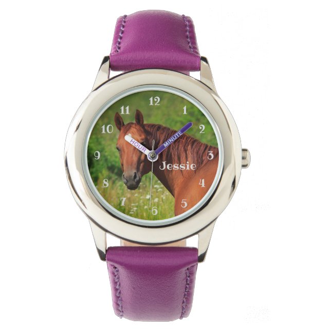 Reloj De Pulsera Chicas de caballos de Chestnut Mare (Anverso)