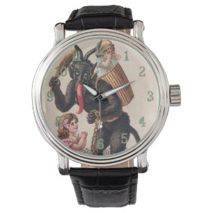 Reloj De Pulsera Chicas de Krampus Sasuing Vintage Holiday Navidade