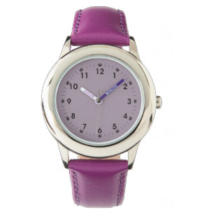 Reloj De Pulsera Chicas de la pata del gato del cuarzo color de