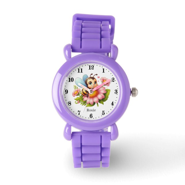Reloj De Pulsera Chicas de nombres de abejas cortas (Anverso)