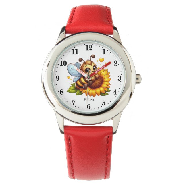 Reloj De Pulsera Chicas de nombres de abejas cortas (Anverso)