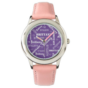 Reloj De Pulsera Chicas de nombres personalizados de arte de palabr
