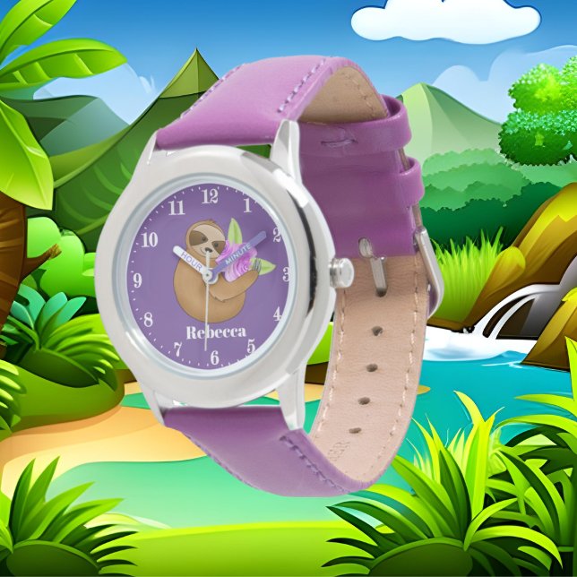 Reloj De Pulsera Chicas de pereza y flor (Subido por el creador)