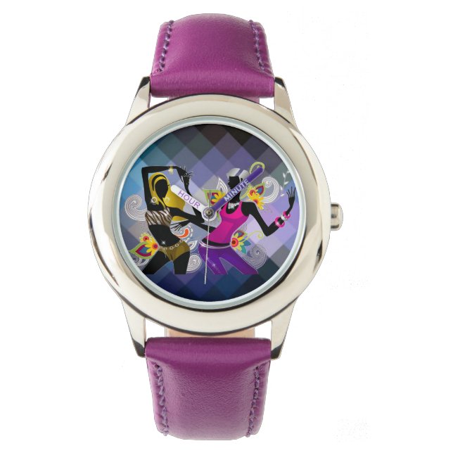 Reloj De Pulsera Chicas de Silhouette bailando Watch (Anverso)