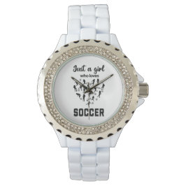 Reloj De Pulsera Chicas de Silhouette jugando al fútbol
