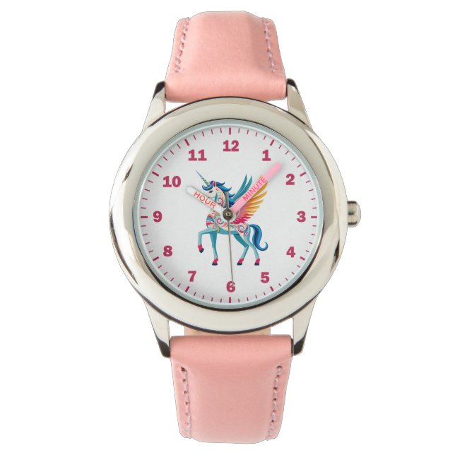 Reloj De Pulsera Chicas de Swirling Unicorn (Anverso)