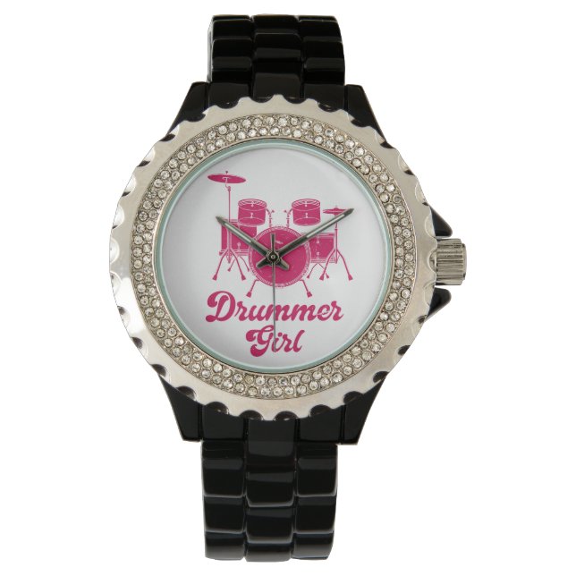 Reloj De Pulsera Chicas de tambores (Anverso)