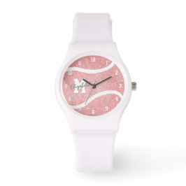 Reloj De Pulsera chicas de tenis rosado monogramados