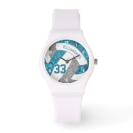 Reloj De Pulsera chicas deportivos grises verde azulados personaliz