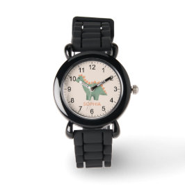 Reloj De Pulsera Chicas Guay y Cute Stegosaurus Dinosaur & Name