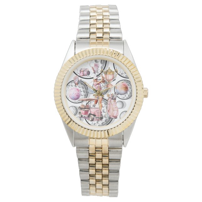 Reloj De Pulsera Chicas Juegan Golf (Anverso)