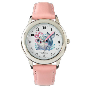Reloj De Pulsera Chicas lindas amantes de las ballenas agregar nomb