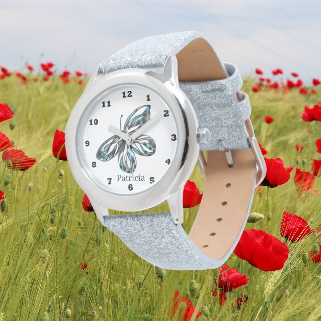Reloj De Pulsera chicas lindos amantes de la mariposa añaden nombre (Subido por el creador)