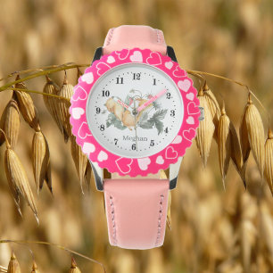 Reloj De Pulsera chicas lindos amantes de las ardillas añaden nombr