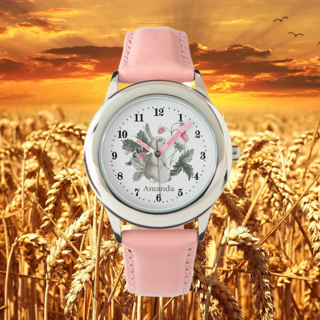 Reloj De Pulsera chicas lindos amantes del conejo añaden nombre (Subido por el creador)