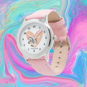 Reloj De Pulsera chicas lindos amantes del pingüino añaden nombre
