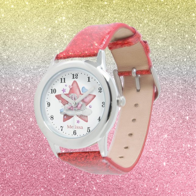 Reloj De Pulsera chicas lindos fantasía unicorn agregar nombre (Subido por el creador)