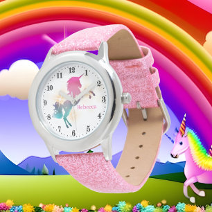 Reloj De Pulsera chicas lindos fantasía unicorn agregar nombre Watc