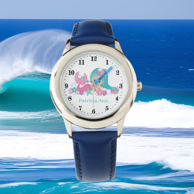 Reloj De Pulsera chicas lindos playa sirena añadir nombre Watch (Subido por el creador)