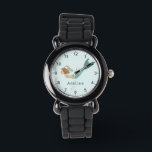 Reloj De Pulsera Chicas Magníficas y caprichosas sirvientas niños<br><div class="desc">Este lindo y caprichoso reloj de niños presenta una sirena mágica debajo del mar,  con un simple fondo azul. El reloj puede ser personalizado con el nombre de tu chica y tiene números claros,  el regalo perfecto para cualquier entusiasta de la sirena.</div>