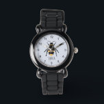 Reloj De Pulsera Chicas niños de abejas con bumblebee, modernos y c<br><div class="desc">Este lindo y moderno reloj de niños cuenta con un adorable personalizado de abejorros amarillos y puede ser personalizado con el nombre de sus chicas. Con números claros y fácilmente legibles, este 'primer' reloj es genial para un niño o un niño recién empezando a aprender el tiempo. ¡El diseño perfecto...</div>