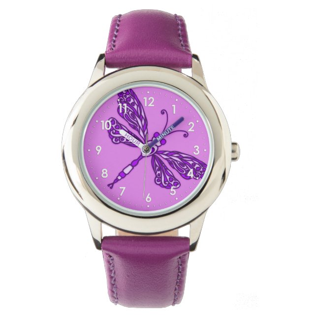 Reloj De Pulsera Chicas numerados de libélula (Anverso)