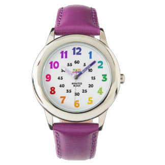 Reloj De Pulsera Chicas Número negrita Morado Aprender a contar Tim