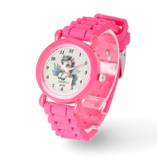 Reloj De Pulsera Chicas pequeños buscando unicornio agregar nombre