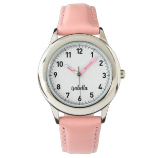 Reloj De Pulsera Chicas personalizados Nombre Purpurina Correa Niño