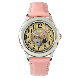 Reloj De Pulsera Chicas personalizados Nombre Purpurina Correa Niño