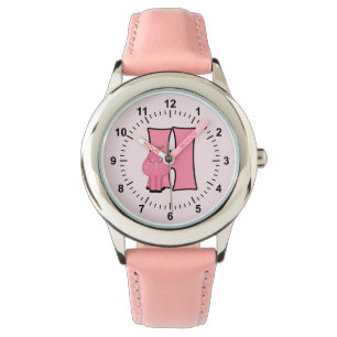 Reloj De Pulsera Chicas Rosa Hippo Monogrammed H