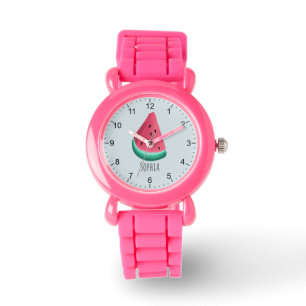 Reloj De Pulsera Chicas se burlan de los niños de la sandía tropica
