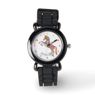 Reloj De Pulsera Chicas UNICORN personalizados mirar SILVER - añadi