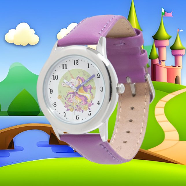Reloj De Pulsera chicas unicornios de fantasía lindo Watch (Subido por el creador)